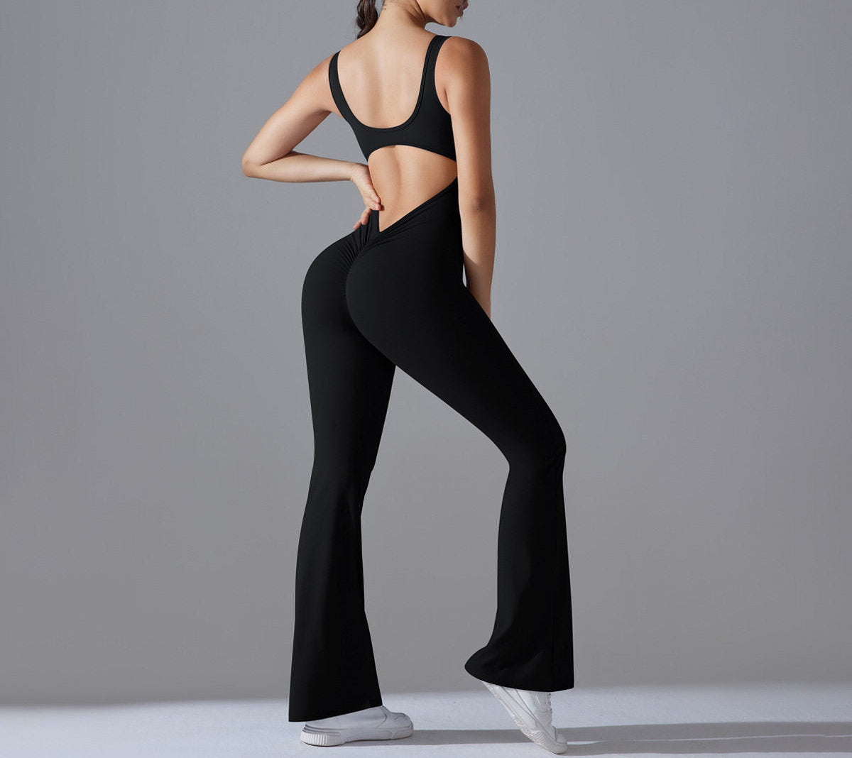 Open-Back Flare Jumpsuit