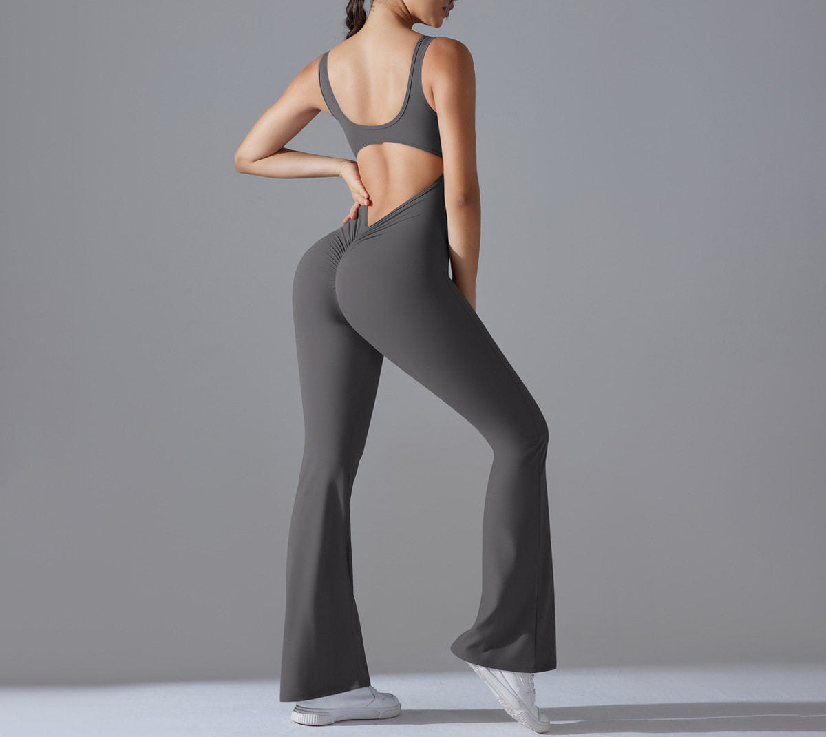 Open-Back Flare Jumpsuit