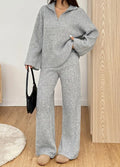 Half Zip Knit Lounge Set