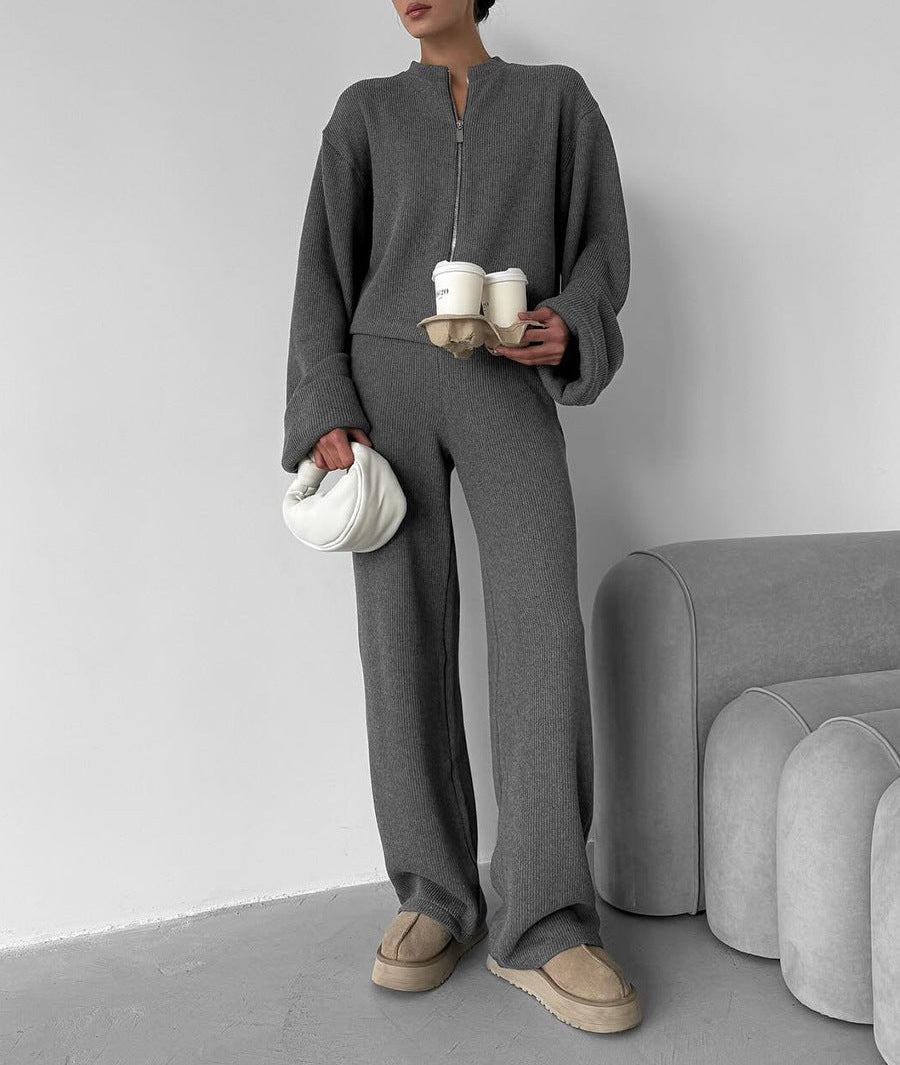 Zip Knit Lounge Set