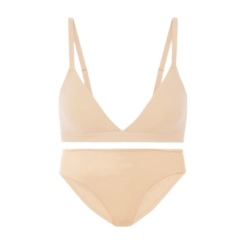 Seamless Soft Triangle Bra Set