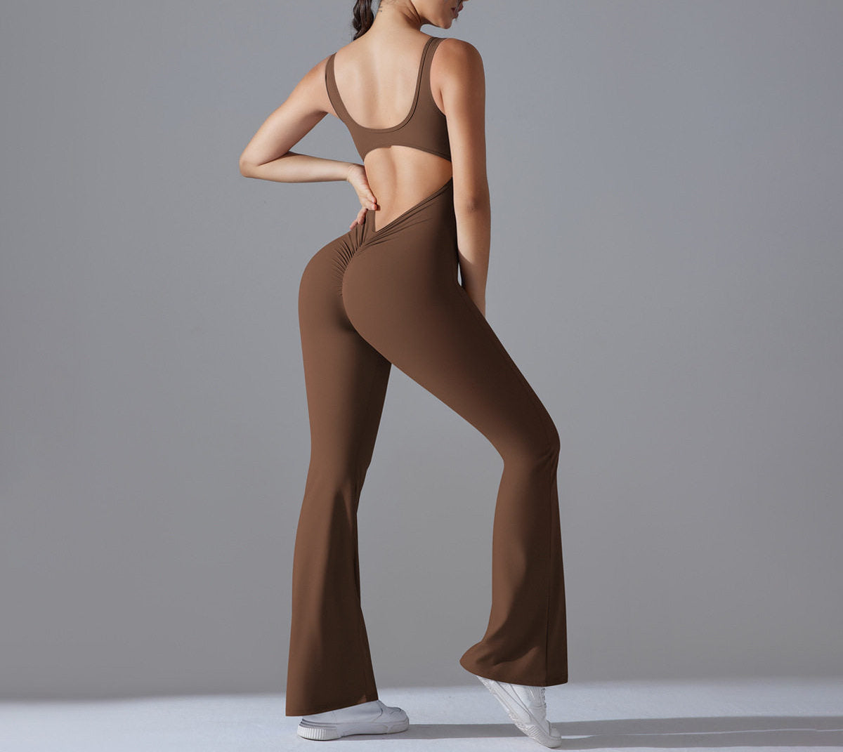 Open-Back Flare Jumpsuit