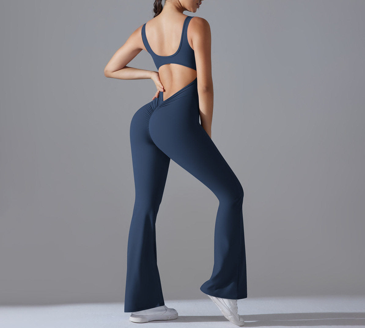 Open-Back Flare Jumpsuit