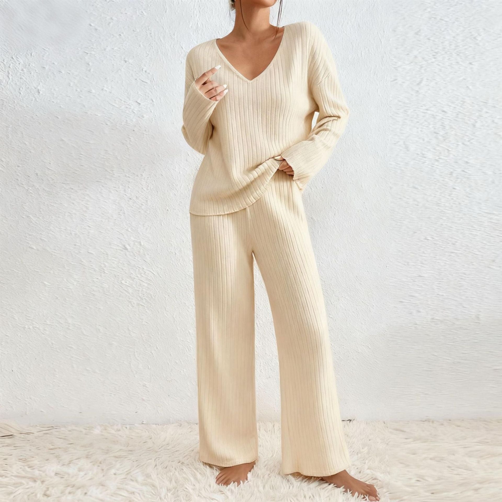 Ribbed Knit Lounge Set