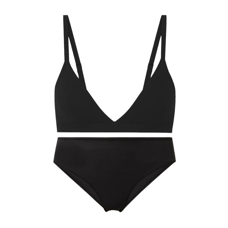 Seamless Soft Triangle Bra Set