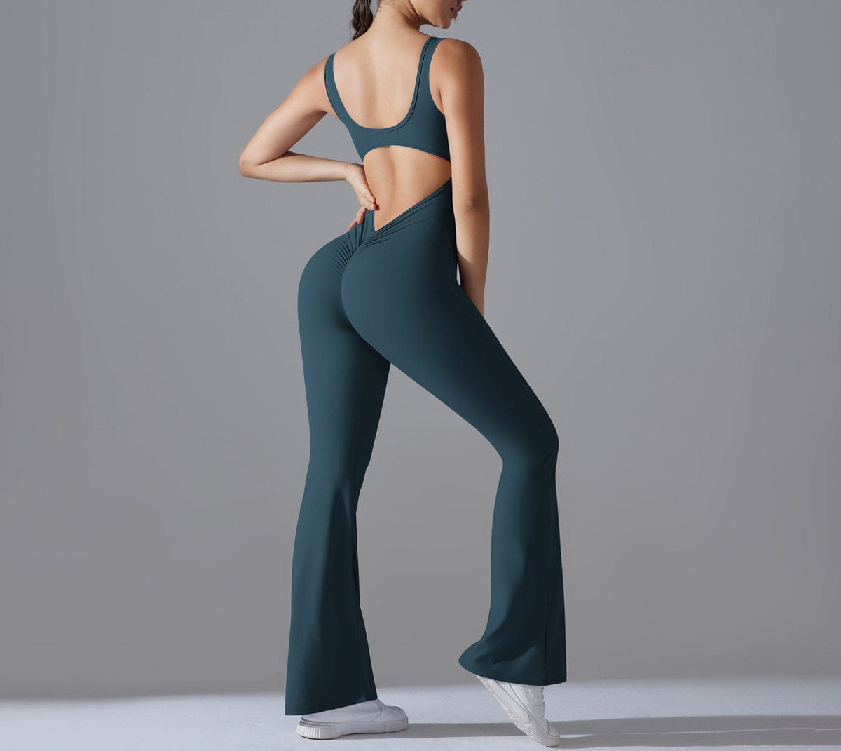 Open-Back Flare Jumpsuit