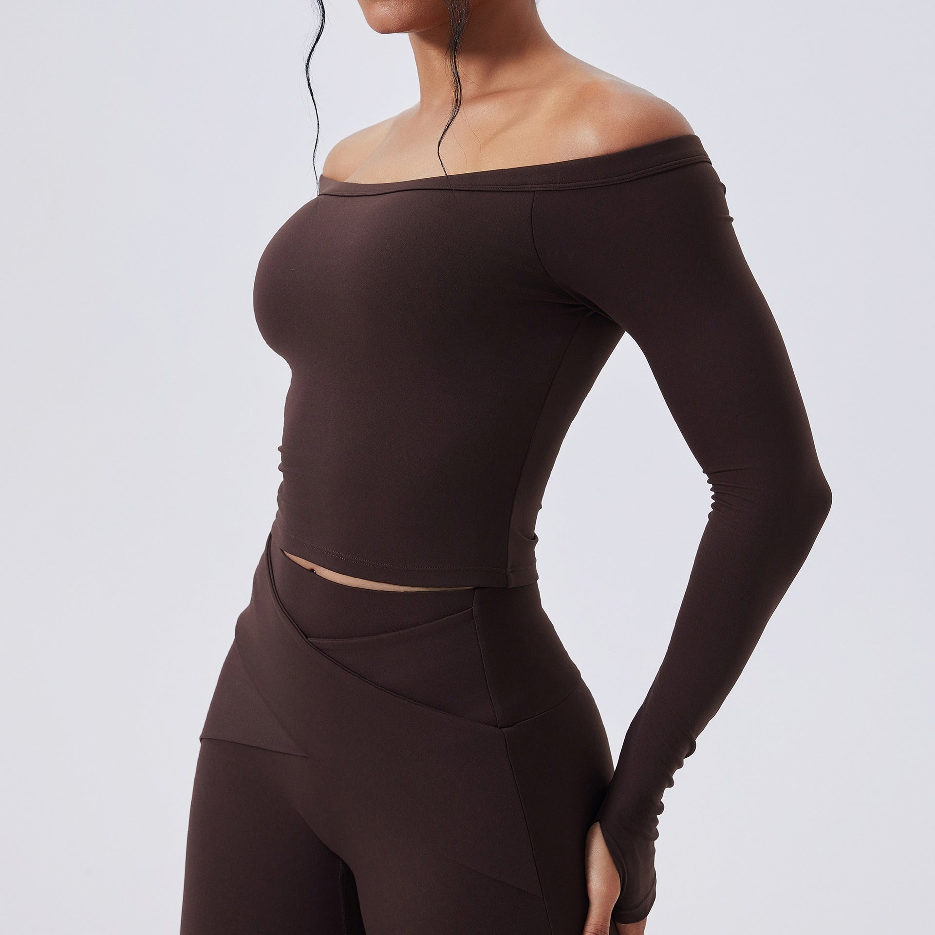 Off Shoulder Long Sleeve Set