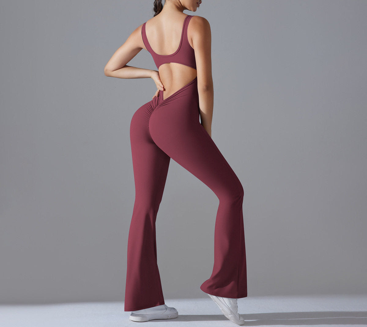 Open-Back Flare Jumpsuit