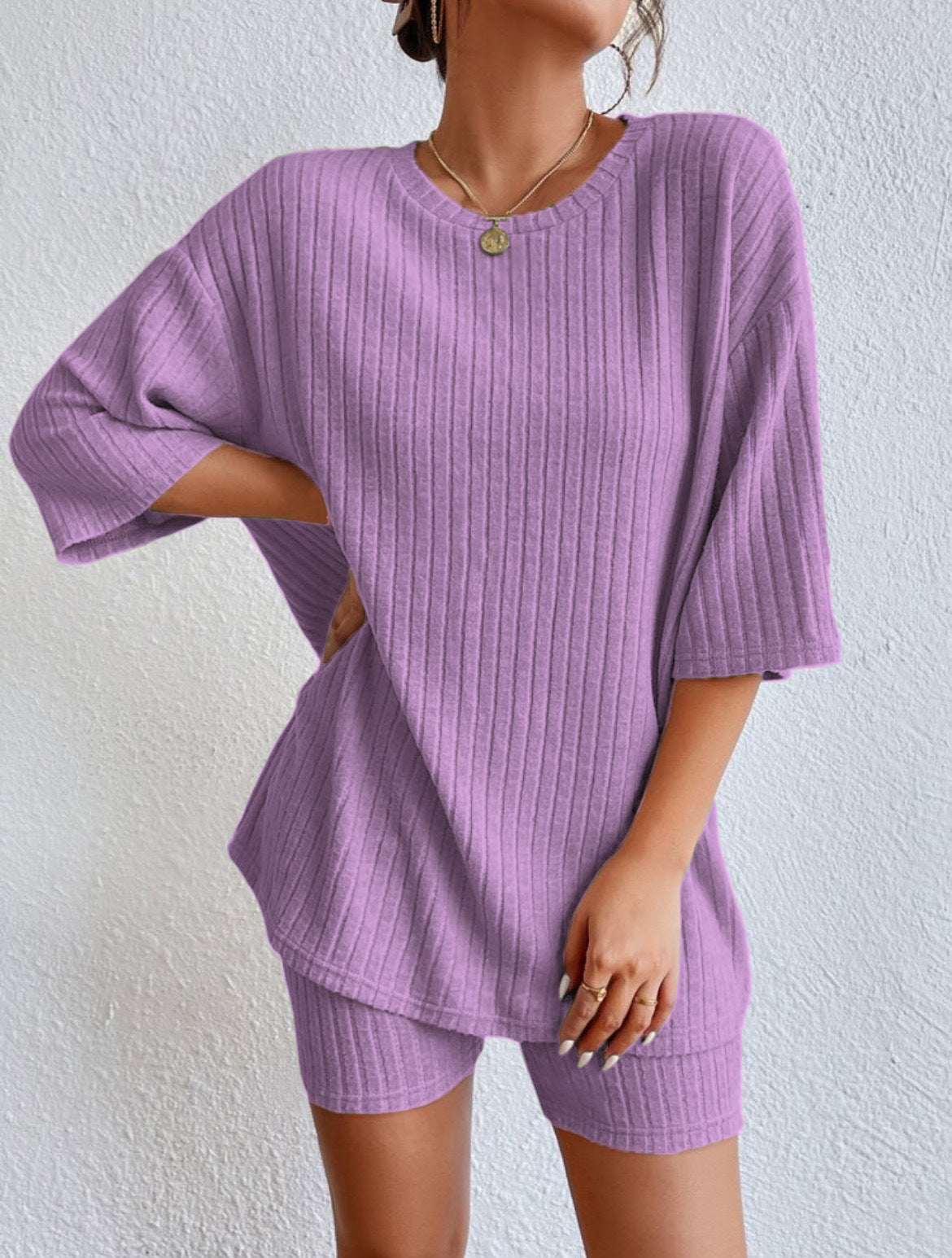 Ribbed Lounge Shorts Set