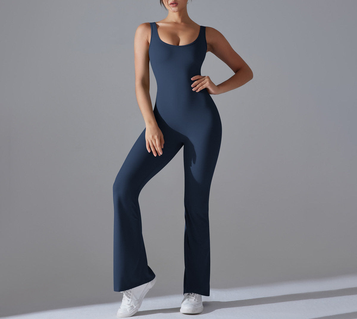 Open-Back Flare Jumpsuit